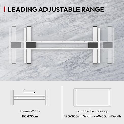 SANODESK محرك مزدوج 3 مراحل كهربائي قابل للتعديل إطار مكتب قائم عالي التحمل 275 رطل للمكتب المنزلي (الإطار الأسود فقط) in Kuwait