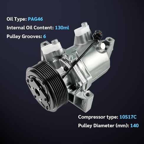 ضاغط التيار المتردد مع القابض لعام 2012-2019 لـ Nissan Versa 1.6L 2014-2019 لـ Nissan Note 1.6L | ضاغط تكييف الهواء السريع التبريد و Precision in Kuwait