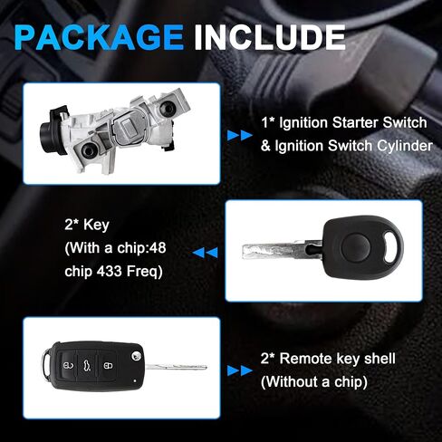1K0905851B BOWSITION SWITCH SWITCH CALINDER مع ملاءمة مفتاح ذكي 2006-2018 VW Jetta ، لعام 2004-2011 Golf ، لعام 2007-2011 EOS ، لـ 2006-2009 Rabbit استبدل 1K0905841 1K0905865 Ignition Starter Switch in Saudi Arabia