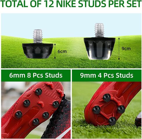 Soccer Cleats Replacement Studs,12PCS TPU Football Cleat Spikes with Wrench,Compatible with Nike, Puma, Umbro & More M5 Thread Boots,Lightweight Traction for Firm Ground in Kuwait