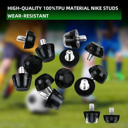 Soccer Cleats Replacement Studs,12PCS TPU Football Cleat Spikes with Wrench,Compatible with Nike, Puma, Umbro & More M5 Thread Boots,Lightweight Traction for Firm Ground in Kuwait