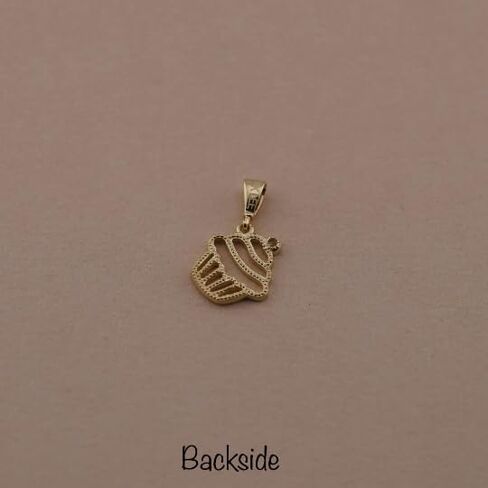 14K Solid Gold Cupcake Charm | Modern Jewelry | Symbols of Celebration, Joy, and Indulgence | Minimal Jewelry | Everyday Jewelry | in Saudi Arabia