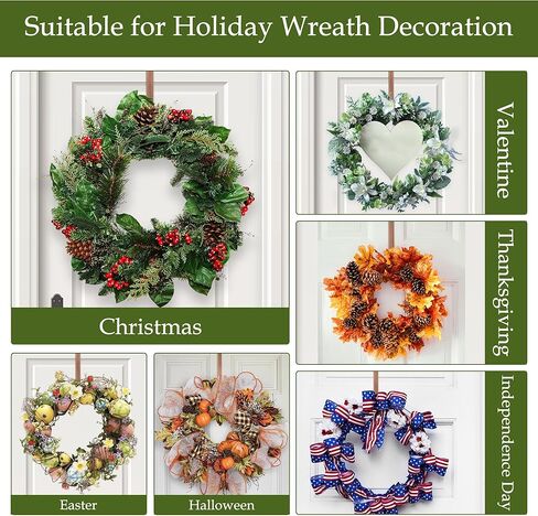 شماعات نيروهي إكليث للباب الأمامي ، خطاف شماعات الزهور 12 بوصة لديكور الشرفة الأمامي ، المعادن فوق شماعات السنانير للباب لزخارف عيد الميلاد في الهواء الطلق ، ديكور المنزل الداخلي ، البرونز in Kuwait