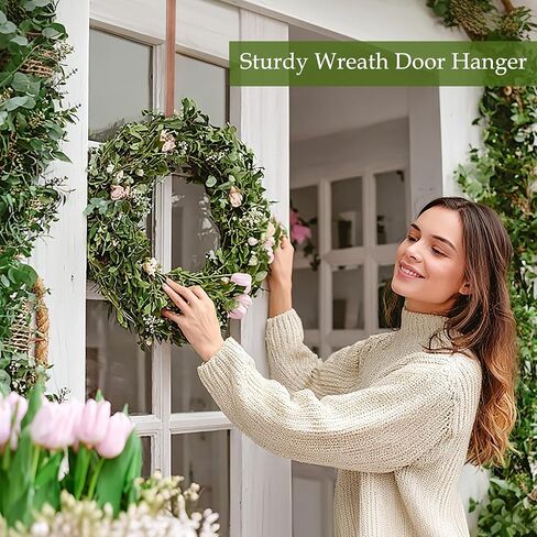 شماعات نيروهي إكليث للباب الأمامي ، خطاف شماعات الزهور 12 بوصة لديكور الشرفة الأمامي ، المعادن فوق شماعات السنانير للباب لزخارف عيد الميلاد في الهواء الطلق ، ديكور المنزل الداخلي ، البرونز in Kuwait