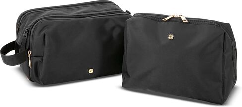 Samsonite Everyday Travel Bag - Polyester Body with Full Zip Around Opening - Spacious Main Compartment & 4 Interior Slip Pockets - Perfect For Everyday Essentials, Cosmetics, Toiletries, Tech - Black in Saudi Arabia