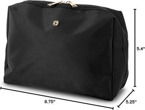 Samsonite Everyday Travel Bag - Polyester Body with Full Zip Around Opening - Spacious Main Compartment & 4 Interior Slip Pockets - Perfect For Everyday Essentials, Cosmetics, Toiletries, Tech - Black in Saudi Arabia