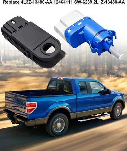Ulzozn 2Pin Brake Light Switch Kit ＆ 4 ذكور نوع الشفرة الطرفية ملائمة لفورد F-150 2004-2008 Expedition Lincoln Navigato Mark LT 2006-2008 استبدال 4L3Z-13480-AA 3M5Z-9F924-AC in Saudi Arabia