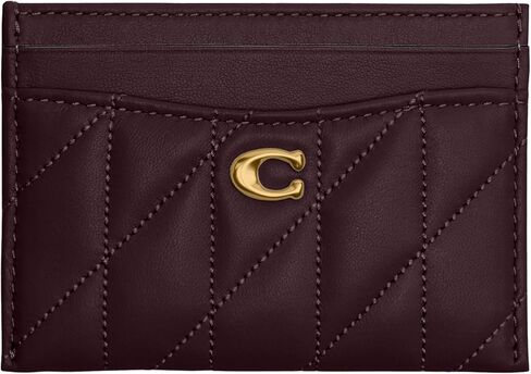 Coach Coach's Women Ceanted Pillow Leather Card Card ، B4/Black Currant ، مقاس واحد in Kuwait