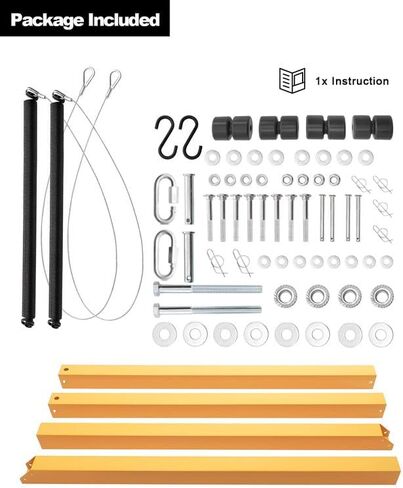 Trailer Gate Lift Assist, 2-Sided Trailer Tailgate Lift Assist Kit, Compatible with Utility Trailer Ramp and Tailgate, with 12 to 24 Inch Height Side Rail, 4 to 6 Feet Height Tail Gate or Ramp in Saudi Arabia