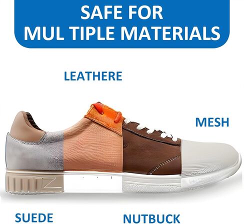 Shoe Cleaner Kit, Deep Cleaning Sneaker Cleaner for Stain Removal, Quick Drying White Shoe Cleaner for Leather, Tennis, Athletic, Canvas, Rubber Shoes - Complete Cleaning Brush Set- 11.16 oz in Saudi Arabia