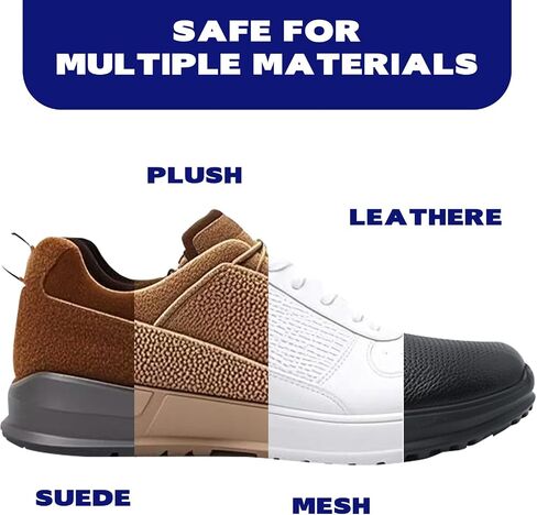 Shoe Cleaner Kit, Deep Cleaning Sneaker Cleaner for Stain Removal, Quick Drying White Shoe Cleaner for Leather, Tennis, Athletic, Canvas, Rubber Shoes - Complete Cleaning Brush Set- 11.16 oz in Saudi Arabia