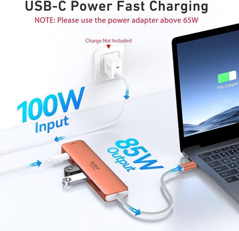 USB C Video Docking Station, Laptop Docking Station Dual Monitor with 8K@60Hz 2*HDMI,USB C Hub with USB C Video Output, 4*10Gbps USB Port,Ethernet,100W PD for Portable Monitor,MacBook Pro/Air,Dell,HP in Saudi Arabia