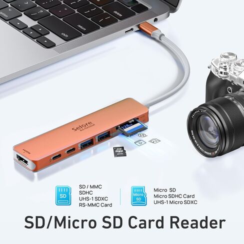 USB C Video Docking Station, Laptop Docking Station Dual Monitor with 8K@60Hz 2*HDMI,USB C Hub with USB C Video Output, 4*10Gbps USB Port,Ethernet,100W PD for Portable Monitor,MacBook Pro/Air,Dell,HP in Saudi Arabia
