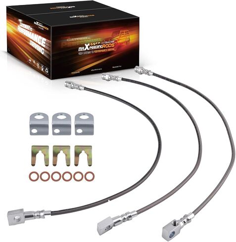 maXpeedingrods 4-6" Lift Extended Brake Lines for Jeep Wrangler TJ Cherokee XJ Front and Rear Stainless Steel in Saudi Arabia
