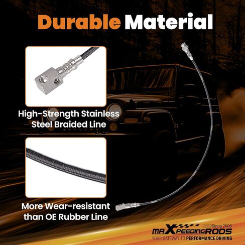 maXpeedingrods 4-6" Lift Extended Brake Lines for Jeep Wrangler TJ Cherokee XJ Front and Rear Stainless Steel in Saudi Arabia