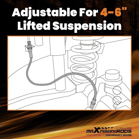 maXpeedingrods 4-6" Lift Extended Brake Lines for Jeep Wrangler TJ Cherokee XJ Front and Rear Stainless Steel in Saudi Arabia