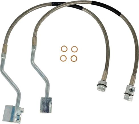 2X Front Extended Stainless Steel Brake Line 89310S Compatible with Ford Bronco F-150 4WD 1980-1996 SUV Truck Engine Braided Suspension Lift Sport Utility Vehicle in Saudi Arabia