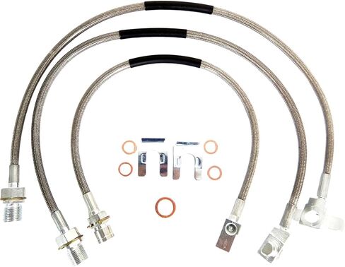 3X Front Rear Extended Stainless Steel Brake Line 89340S 89335S Compatible with Chevrolet C20 K10 K20 K5 Blazer Compatible with GMC C15 C25 K15 K25 Jimmy Suburban 1971-1991 Pickup Truck SUV in Saudi Arabia