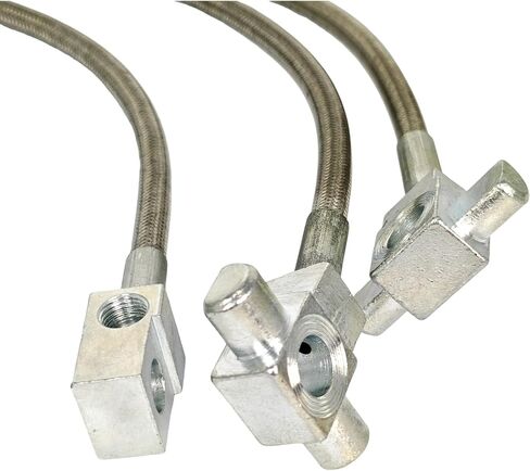 3X Front Rear Extended Stainless Steel Brake Line 89340S 89335S Compatible with Chevrolet C20 K10 K20 K5 Blazer Compatible with GMC C15 C25 K15 K25 Jimmy Suburban 1971-1991 Pickup Truck SUV in Saudi Arabia