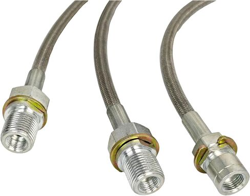3X Front Rear Extended Stainless Steel Brake Line 89340S 89335S Compatible with Chevrolet C20 K10 K20 K5 Blazer Compatible with GMC C15 C25 K15 K25 Jimmy Suburban 1971-1991 Pickup Truck SUV in Saudi Arabia