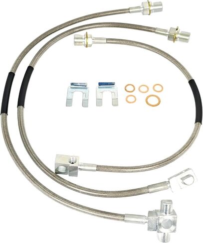 3X Front Rear Extended Stainless Steel Brake Line 89340S 89335S Compatible with Chevrolet C20 K10 K20 K5 Blazer Compatible with GMC C15 C25 K15 K25 Jimmy Suburban 1971-1991 Pickup Truck SUV in Saudi Arabia