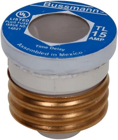 Bussmann BP/TL-15 15 Amp Time Delay, Loaded Link Edison Base Plug Fuse, 125V UL Listed Carded, 3-Pack in Saudi Arabia