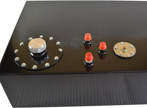 Autoforever 17 Gallon Aluminum Gas Tank 65L Fuel Cell Top Feed Universal Polished Racing Street Drifting with Level Sensor and Quick Release Fuel Cap Black in Kuwait