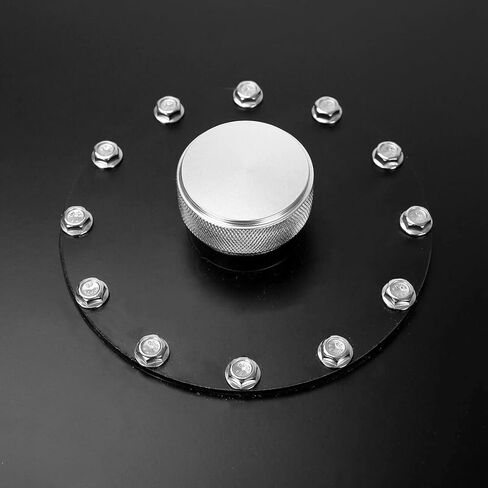 Autoforever 17 Gallon Aluminum Gas Tank 65L Fuel Cell Top Feed Universal Polished Racing Street Drifting with Level Sensor and Quick Release Fuel Cap Black in Kuwait