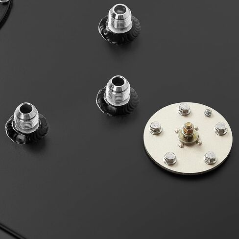 Autoforever 17 Gallon Aluminum Gas Tank 65L Fuel Cell Top Feed Universal Polished Racing Street Drifting with Level Sensor and Quick Release Fuel Cap Black in Kuwait