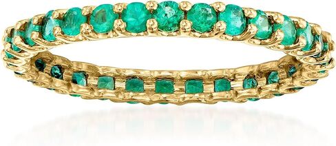 روس سايمونز 0.70 CT. T.W. فرقة Emerald Ethernity في الذهب الأصفر 14kt in Saudi Arabia