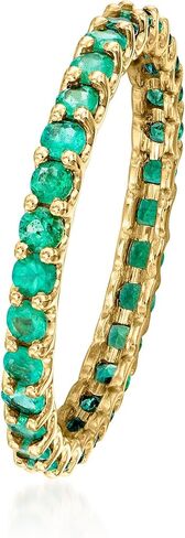 روس سايمونز 0.70 CT. T.W. فرقة Emerald Ethernity في الذهب الأصفر 14kt in Saudi Arabia