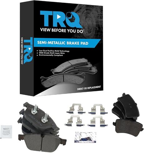 TRQ Brake Pads Semi-Metallic Compatible with 2014-2017 Audi SQ5 in Saudi Arabia