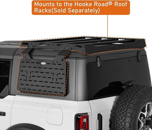 Hooke Road Bronco Rear Window Exterior Storage Molle Panel Kit Compatible with Hooke Road Roof Rack for 2021-2025 Ford Bronco Hardtop 4-Door in Saudi Arabia