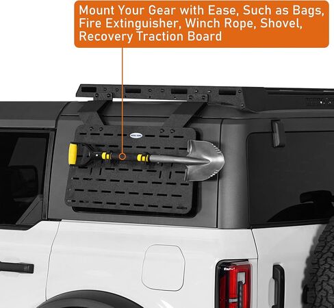 Hooke Road Bronco Rear Window Exterior Storage Molle Panel Kit Compatible with Hooke Road Roof Rack for 2021-2025 Ford Bronco Hardtop 4-Door in Saudi Arabia