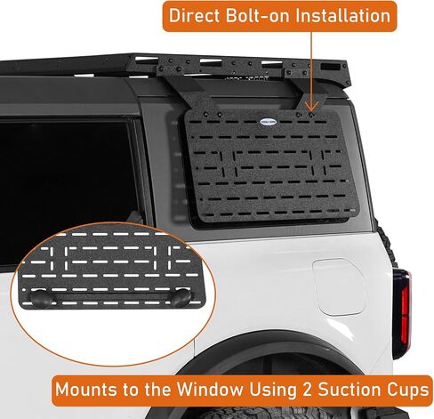 Hooke Road Bronco Rear Window Exterior Storage Molle Panel Kit Compatible with Hooke Road Roof Rack for 2021-2025 Ford Bronco Hardtop 4-Door in Saudi Arabia