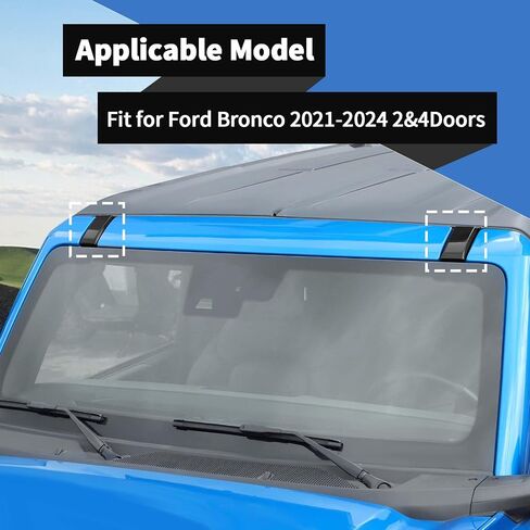 Voodonala for Ford Bronco 2021-2024 Roof Screw Molding Cover Replacement Cover Compatible with Bronco 2&4 Doors(Black,2Pcs,ABS) in Saudi Arabia