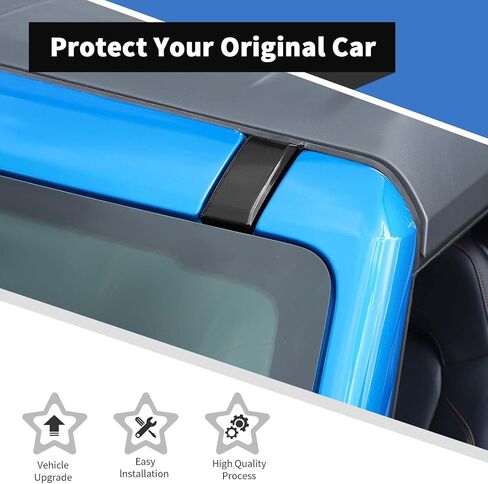 Voodonala for Ford Bronco 2021-2024 Roof Screw Molding Cover Replacement Cover Compatible with Bronco 2&4 Doors(Black,2Pcs,ABS) in Saudi Arabia