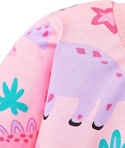 Toddler Girls Sweatshirts Crewneck Long Sleeve Collage T Shirts Kids Pullover Tops Fall Winter Clothes 2-7T in Saudi Arabia