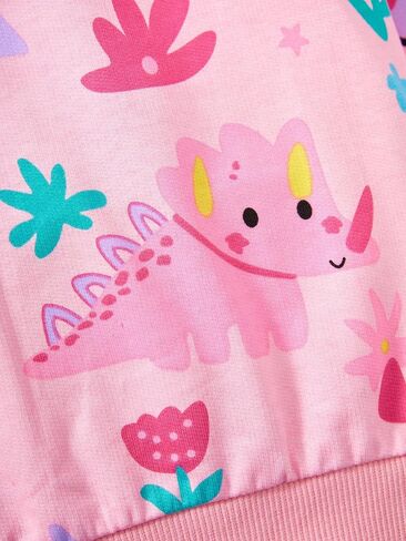 Toddler Girls Sweatshirts Crewneck Long Sleeve Collage T Shirts Kids Pullover Tops Fall Winter Clothes 2-7T in Saudi Arabia