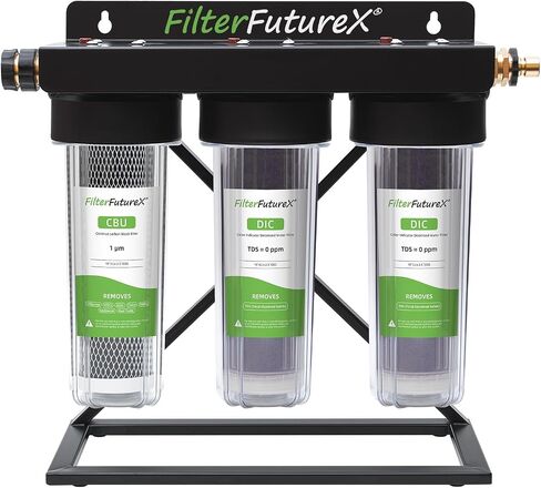 3 Stage Deionized Water car Wash System Spot Free Car Rinse Spotless car Washing Coconut Carbon Block Filter+2 DI Filters for Car/RV/Motorcycle/Window Washing No Spots 3/4" Inlet/Outlet in Saudi Arabia