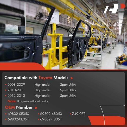 A-Premium Power Window Regulator Compatible with Toyota Highlander 2008-2013 Front Driver Side in Saudi Arabia