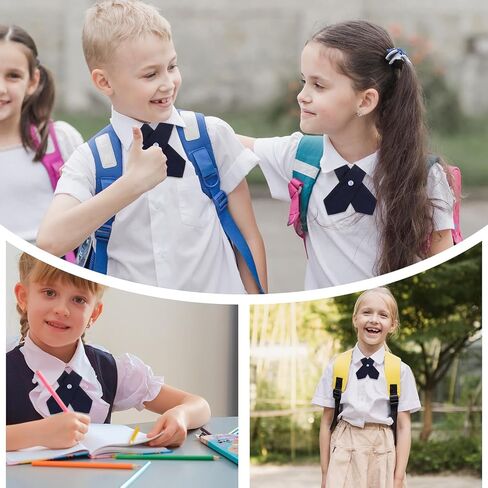 Adjustable French Uniform Ties for Girls, Solid Color Pre-tied School Uniform Ties, Navy Blue Cross Women Bow Tie, Criss-Cross Neck Tie for Girl Boy Women Men in Saudi Arabia