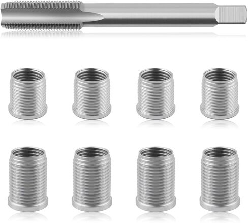 Spark Plug Thread Repair Kit with 1PC M12x1.0mm Sparks Plugs Tap,Stainless Steel Spark Plug Repair Kit with 10PCS M10x1.0mm Threaded Tube,Professional Sparks Plugs Rethread Kits in Saudi Arabia