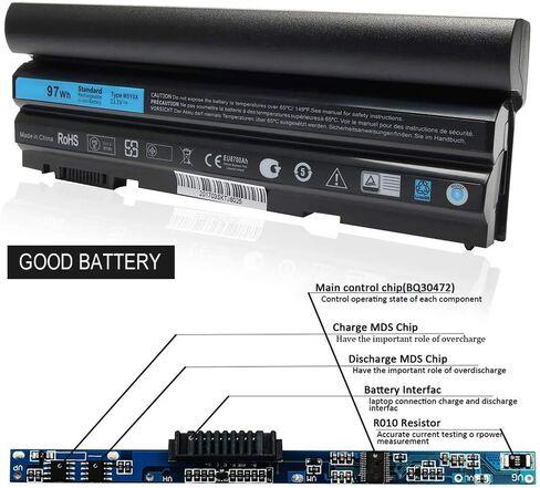 LQM® 11.1V 97Wh 9cell بطارية كمبيوتر محمول جديدة لـ Dell Latitude E6420 E6430 E6520 E6530 E5420 E5520 E5430 E5530، متوافق P/N: M5Y0X T54FJ 2P2MJ 312-1325 312-1165 PRV1Y in Kuwait