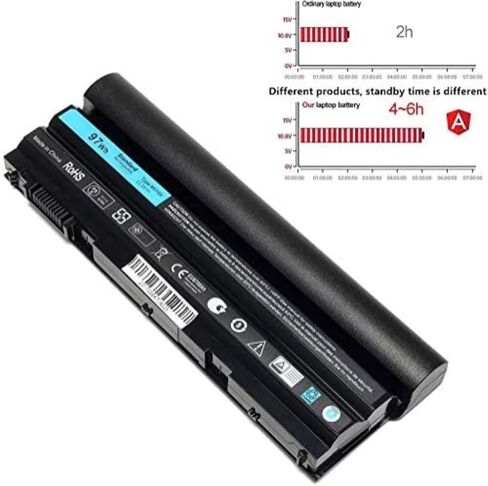 LQM® 11.1V 97Wh 9cell بطارية كمبيوتر محمول جديدة لـ Dell Latitude E6420 E6430 E6520 E6530 E5420 E5520 E5430 E5530، متوافق P/N: M5Y0X T54FJ 2P2MJ 312-1325 312-1165 PRV1Y in Kuwait