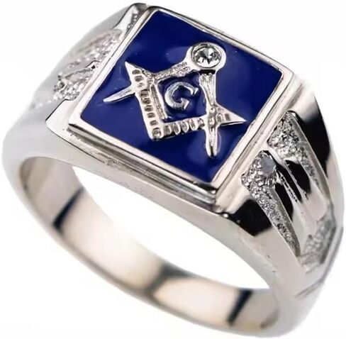 Masonic Men's Ring S925 Sterling Silver Freemason Masonic Rings Silver Freemason Ring Jewelry Gift for Men Father’s Day in Saudi Arabia
