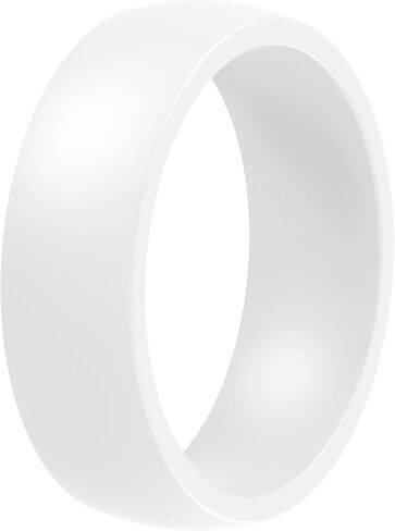 ThunderFit Silicone Rings for Him and Her, Rubber Engagement Bands Unisex, 2.1mm Thick Minimalist Rubber Engagement Rings in Saudi Arabia