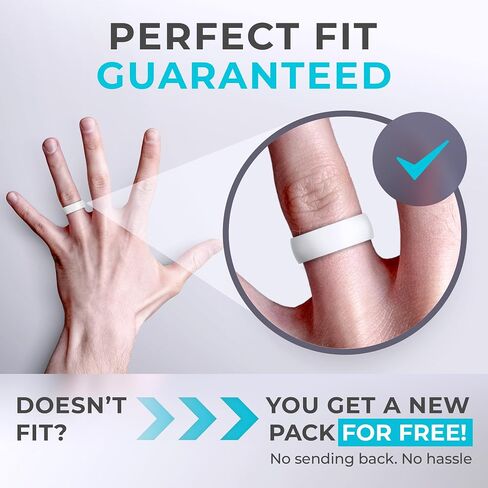ThunderFit Silicone Rings for Him and Her, Rubber Engagement Bands Unisex, 2.1mm Thick Minimalist Rubber Engagement Rings in Saudi Arabia