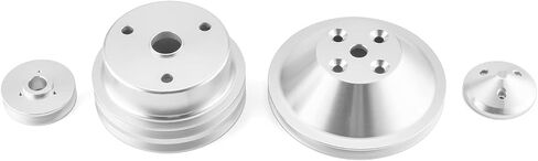WeiSen Alternator ＆ Crankshaft ＆ Water Pump V-Belt Pulley Kit Compatible with Chevy SB SBC Small Block Engines 283 302 305 327 350 400 Long Water Pump in Saudi Arabia