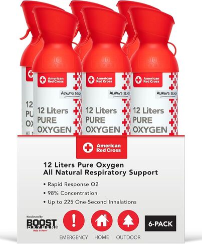 American Red Cross + Boost Oxygen | Extra Large 12L Canister (2 Pack) in Kuwait